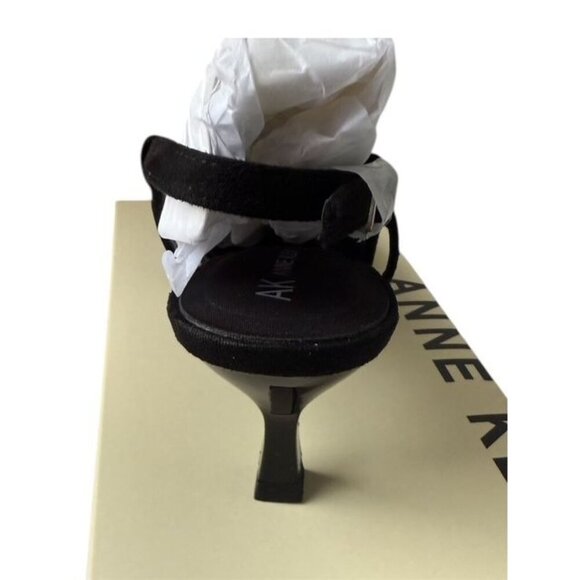 Anne Klein Womens Black Iheart Mesh Slingback Kitten Heels Sz 7.5 New - Picture 6 of 10